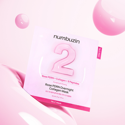 No.2 Rose Pdrn Overnight Collagen Mask (4pcs)