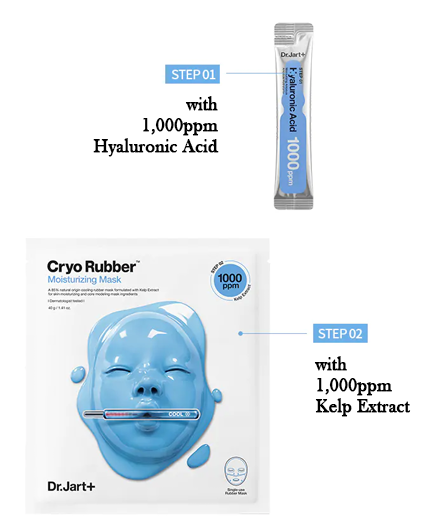 DR.JART Cryo Rubber With Moisturizing Hyaluronic Acid Mask | Hydrating Mask Sheet | BONIIK Best Korean Beauty Skincare Makeup Store in Australia