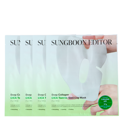 Deep Collagen Cica Teatree Soothing Mask Bundle (4pcs)