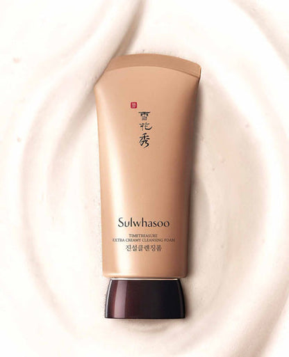 SULWHASOO Timetreasure Extra Creamy Cleansing Foam | Anti aging facial cleanser | BONIIK Best Korean Beauty Skincare Makeup in Australia