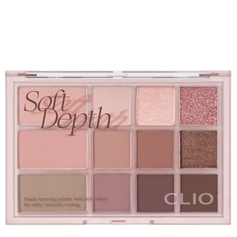 CLIO Shade & Shadow Palette Soft Depth | BONIIK Best Korean Beauty Skincare Makeup Store in Australia