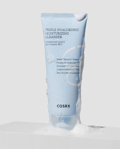 COSRX Hydrium Triple Hyaluronic Moisturizing Cleanser | Face Wash | BONIIK | Best Korean Beauty Skincare Makeup in Australia