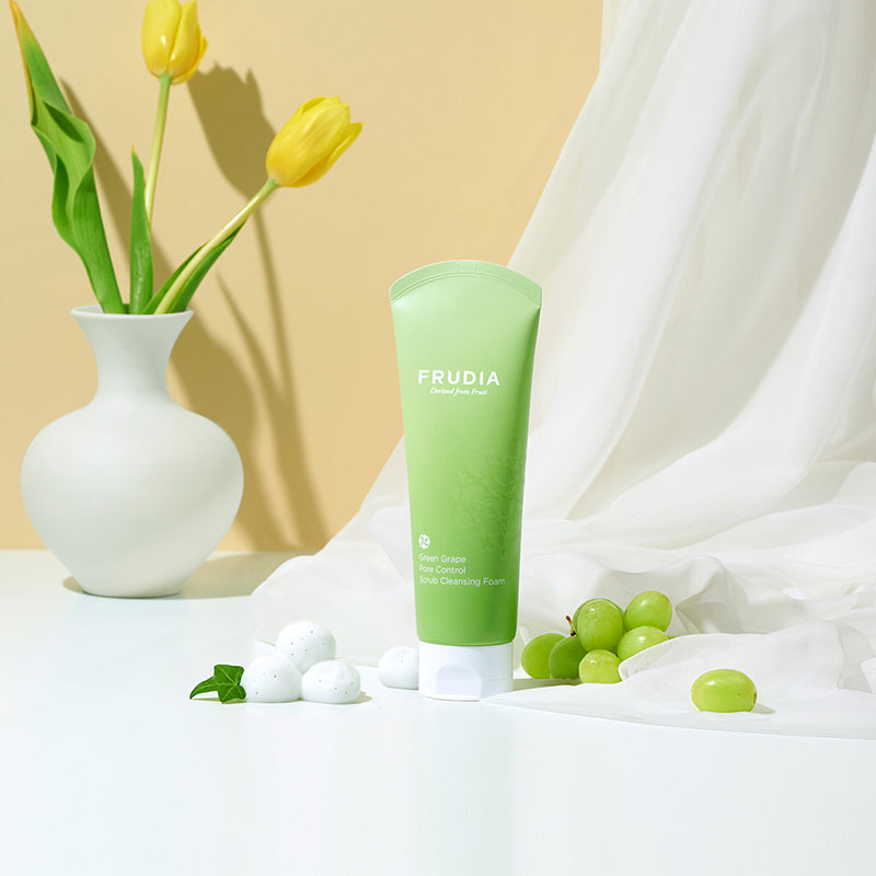 Green Grape Pore Control Scrub Cleansing Foam | BONIIK Best Korean Beauty Skincare Makeup Store in Australia