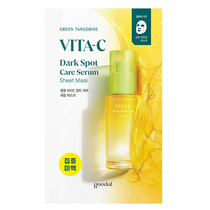 GOODAL Green Tangerine Vita C Dark Spot Care Serum Sheet Mask | BONIIK Best Korean Beauty Skincare Makeup Store in Australia