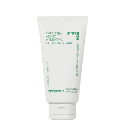 INNISFREE Green Tea Amino Hydrating Cleansing Foam | BONIIK Best Korean Beauty Skincare Makeup Store in Australia