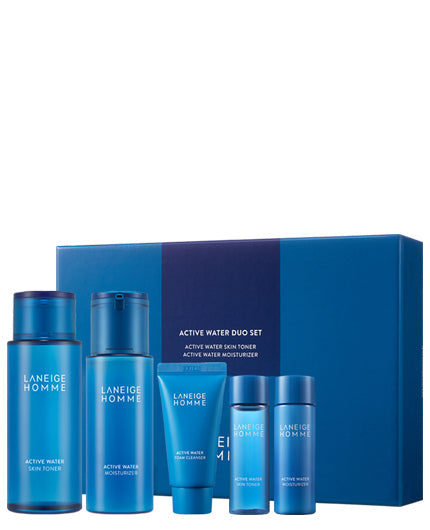 LANEIGE Homme Active Water Duo Set | Men's Skincare Set | BONIIK | Best Korean Beauty Skincare Makeup in Australia