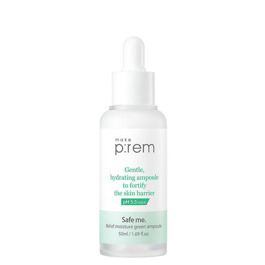 MAKE P:REM Safe Me. Relief Moisture Green Ampoule | Dermatologially tested skincare | BONIIK