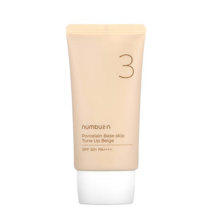 NUMBUZIN No.3 Porcelain Base-skip Tone Up Beige | Shop BONIIK Beauty