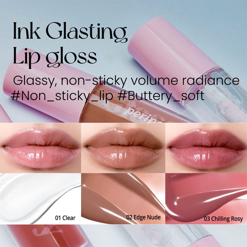 PERIPERA Ink Glasting Lip Gloss Swatches | BONIIK Best Korean Beauty Skincare Makeup Store in Australia