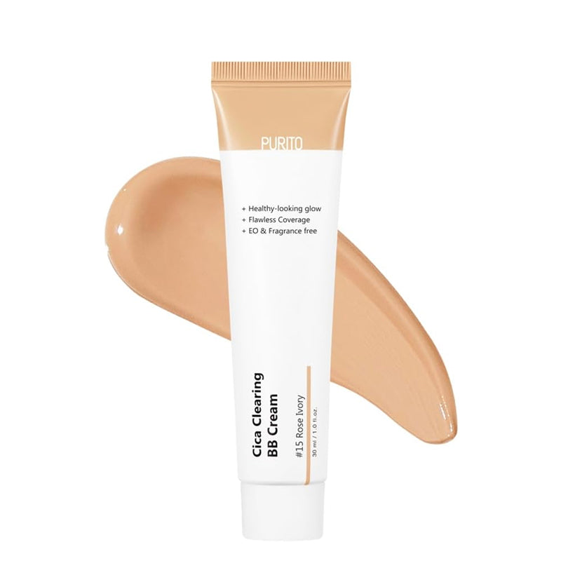 PURITO Cica Clearing BB Cream 15 Rose Ivory | BONIIK Best Korean Beauty Skincare Makeup Store in Australia