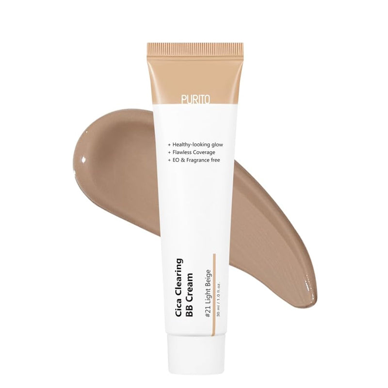 PURITO Cica Clearing BB Cream 21 Light Beige | BONK Best Korean Beauty Skincare Makeup IIStore in Australia